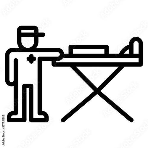 Patient Transport icon vector image. Can be used for Psychiatric Hospitals.