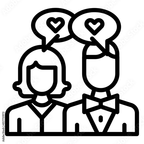 Love Confession icon vector image. Can be used for Dating App.