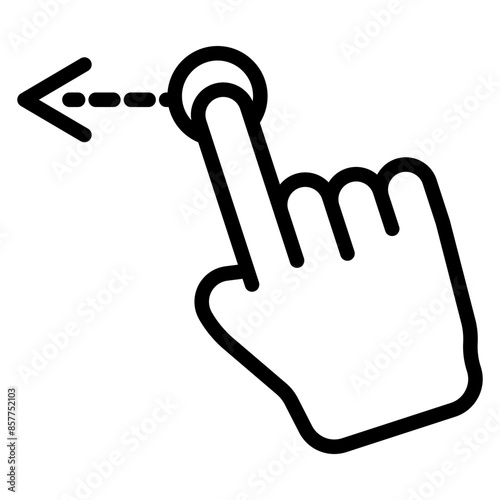 Swipe Left icon vector image. Can be used for Dating App.