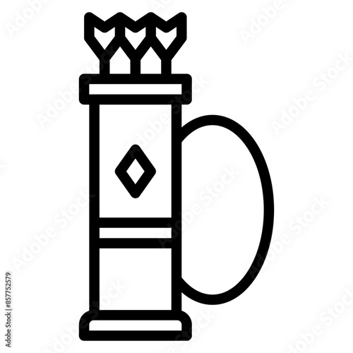 Royal Quiver icon vector image. Can be used for Empire.