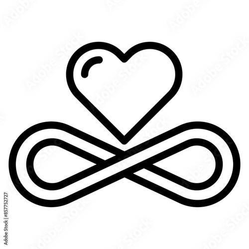 Eternal Love icon vector image. Can be used for Anniversary.