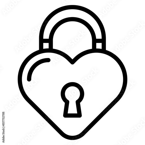 Love Lock icon vector image. Can be used for Anniversary.