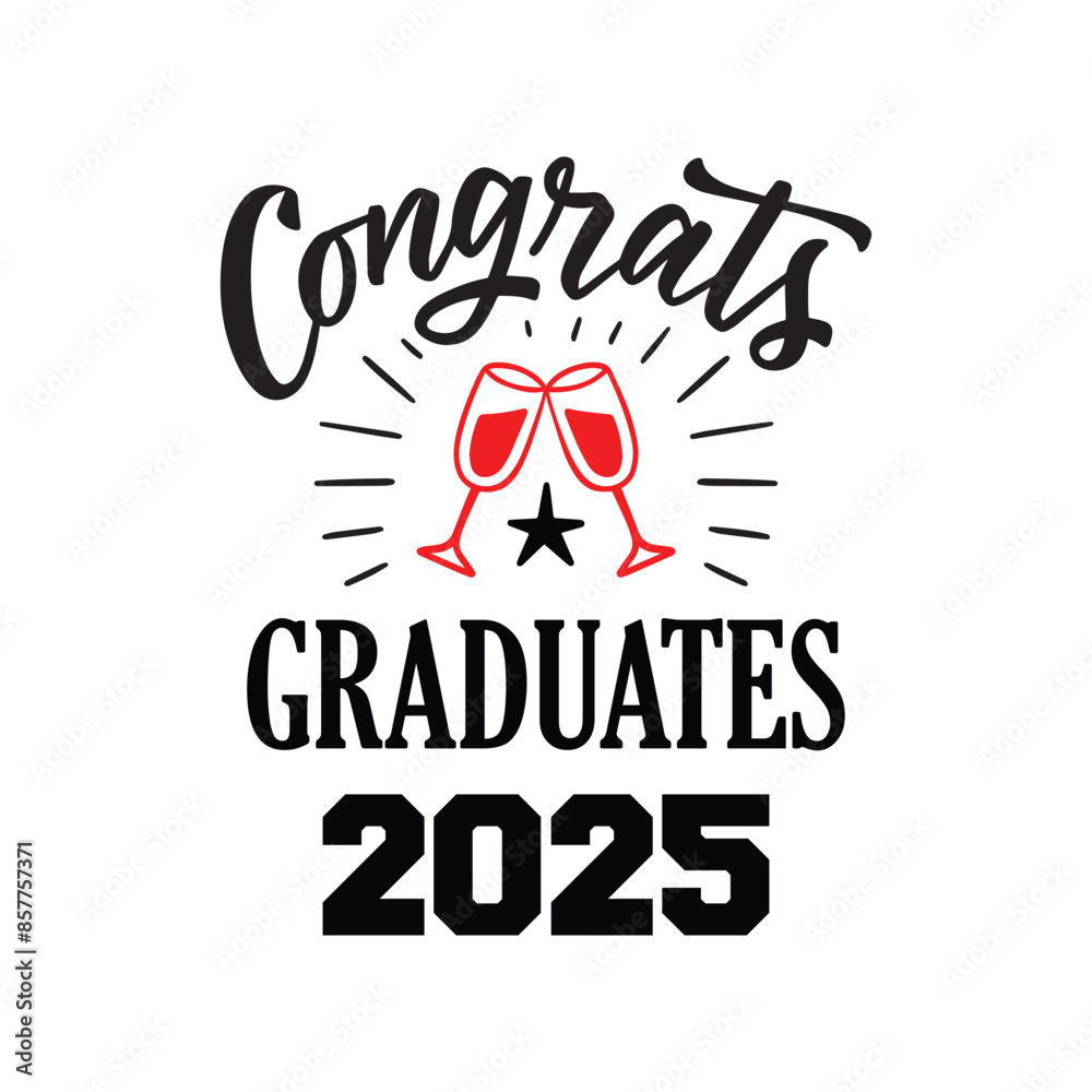 Class of 2025 graduation typography template. Class of 2025 graduation typography template.