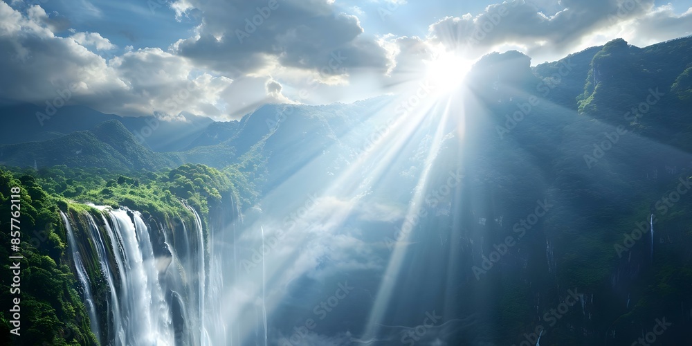 Genesis 11 God created the heavens earth landscape waterfall and sun. Concept Did you mean Genesis 11 God created the heavens earth landscape waterfall and sun. Concept Did you mean