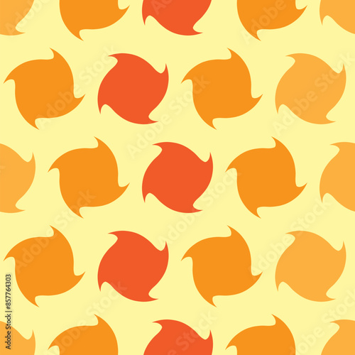 Seamless pattern created by autumn color objects set in background