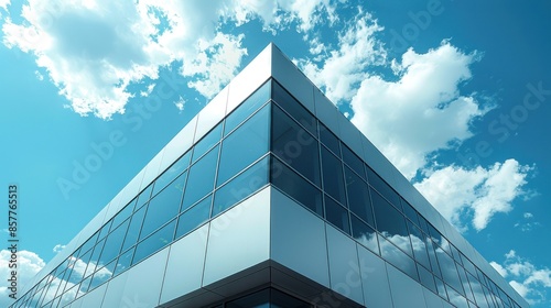 Modern Architecture with Blue Sky and Clouds