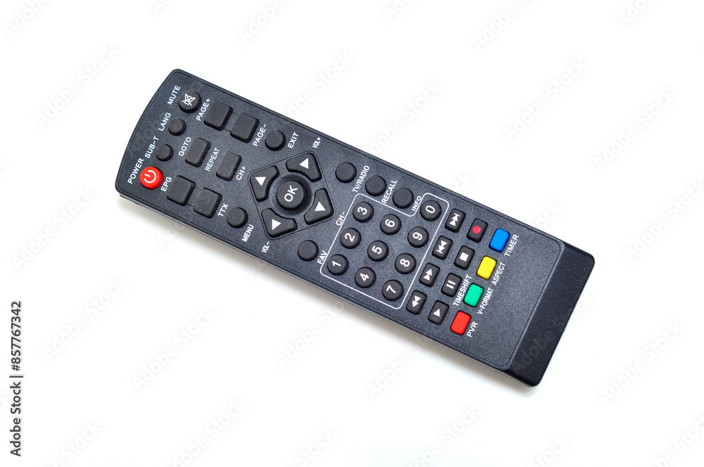 Digital television remote isolated on white background Digital television remote isolated on white background