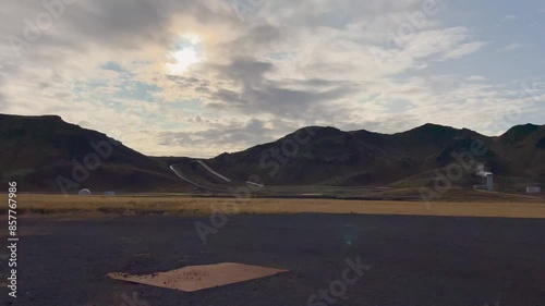 Industrial site in Iceland capturing CO2 emissions with geothermal power photo