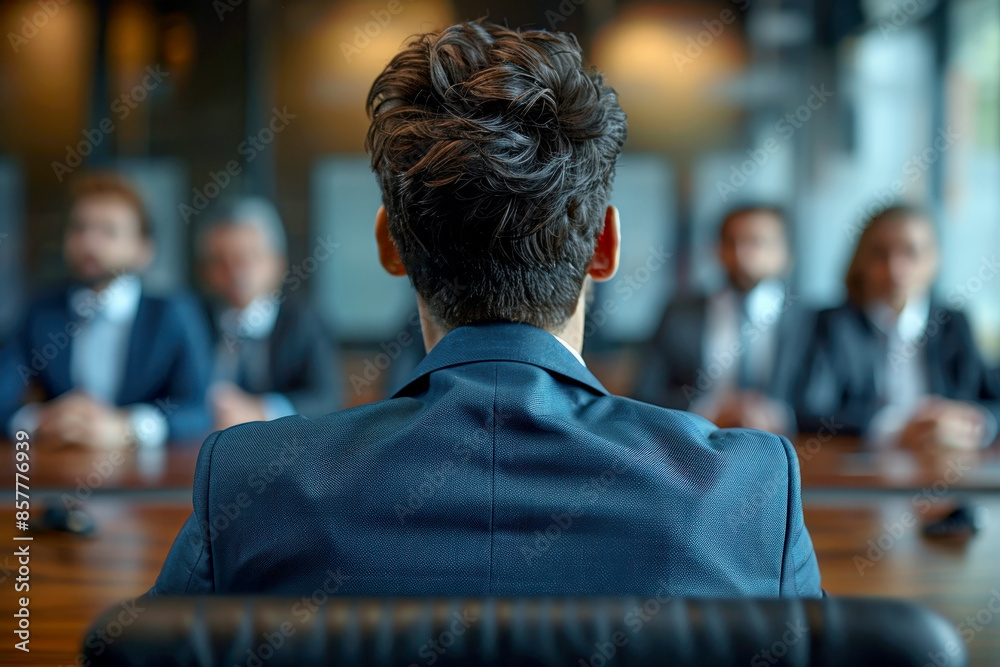 a business man who is interviewing someone new job concept .generative ai a business man who is interviewing someone new job concept .generative ai