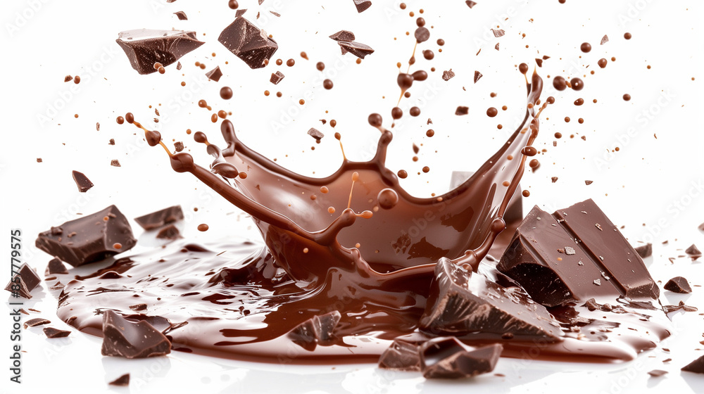 chocolate splash isolated on white chocolate splash isolated on white