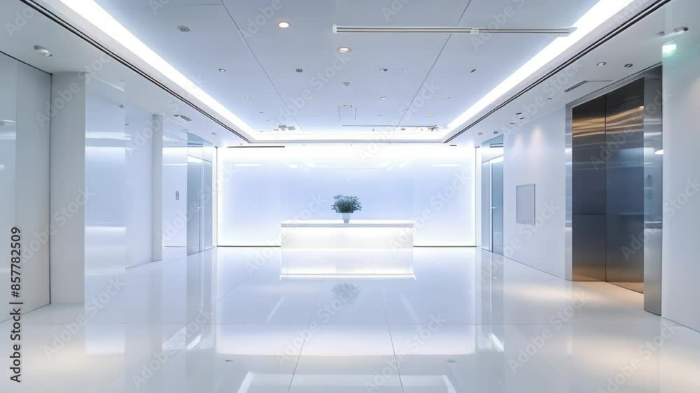 A clean, sparse white room featuring a single plant placed centrally, Clean, minimalist aesthetic with sleek equipment A clean, sparse white room featuring a single plant placed centrally, Clean, minimalist aesthetic with sleek equipment