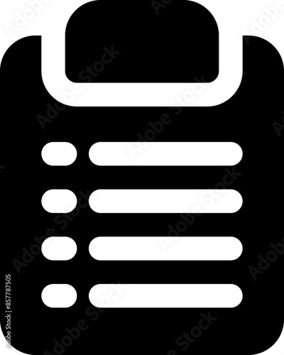 clipboard icon. vector glyph icon for your website, mobile, presentation, and logo design.