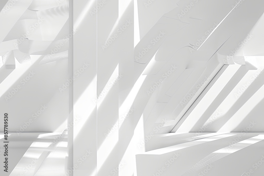 Obraz premium White Minimalist Abstract Background created with Generative AI