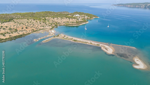 Wallpaper Mural Aerial view of Porto Cheli, a luxury seaside retreat at the east edge of the Peloponnese peninsula, Greece Torontodigital.ca