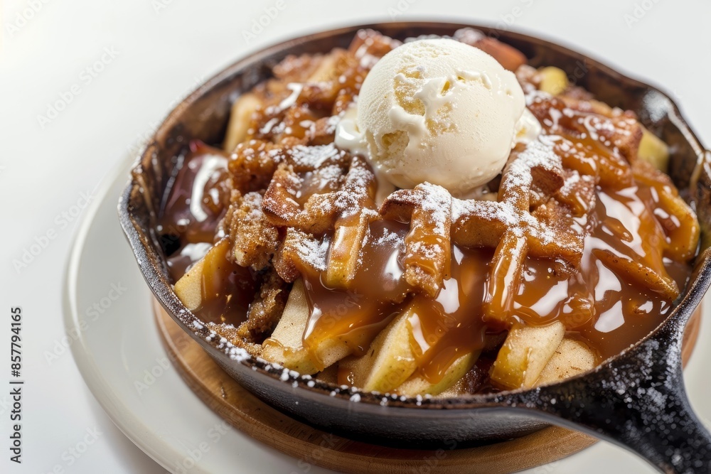 Delectable Caramel Apple Dump Cake in Rustic Cast Iron Skillet Delectable Caramel Apple Dump Cake in Rustic Cast Iron Skillet
