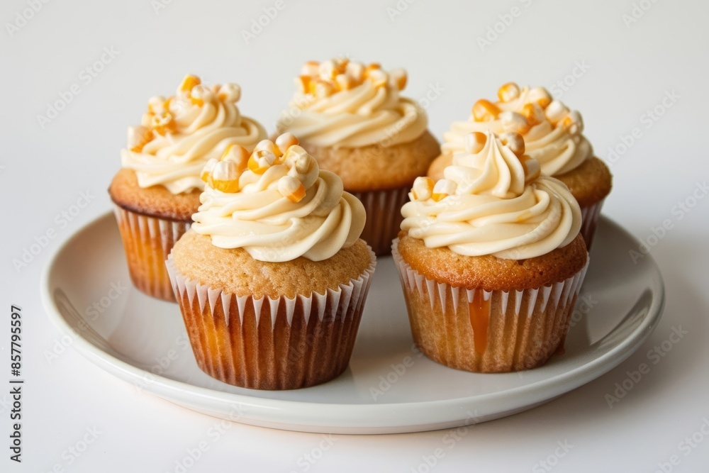 Pumpkin Spice Caramel Corn Cupcakes with Almond Flour Crumb Pumpkin Spice Caramel Corn Cupcakes with Almond Flour Crumb