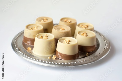Indulgent Caramel Filled Chocolate Bonbons with Creamy White Chocolate and Peanuts