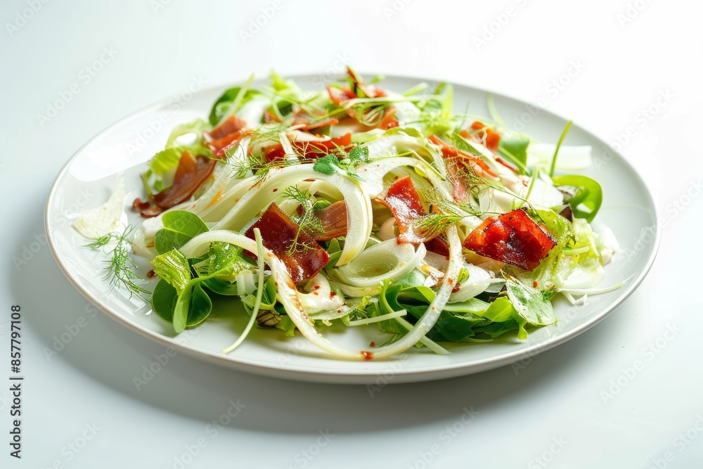 Yummy Caramelized Pancetta and Fennel Salad with Mixed Greens Yummy Caramelized Pancetta and Fennel Salad with Mixed Greens