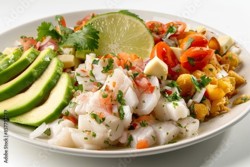 Citrusy Ceviche with Spicy Habanero Peppers and Crisp Red Onions