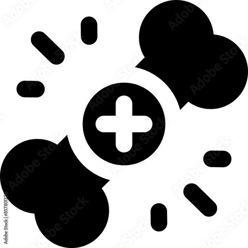 bone icon. vector glyph icon for your website, mobile, presentation, and logo design.