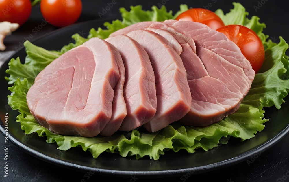 Sliced Turkey Breast on a Bed of Lettuce Sliced Turkey Breast on a Bed of Lettuce