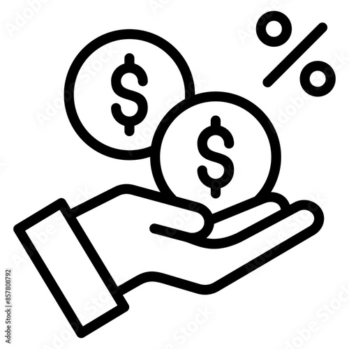 Mutual Fund  Icon Element For Design