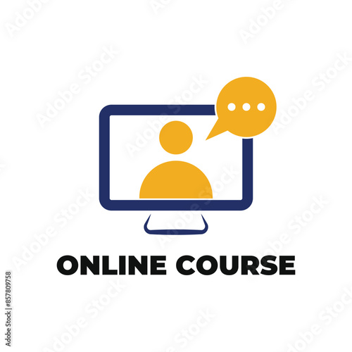 webinar online course logo design concept idea