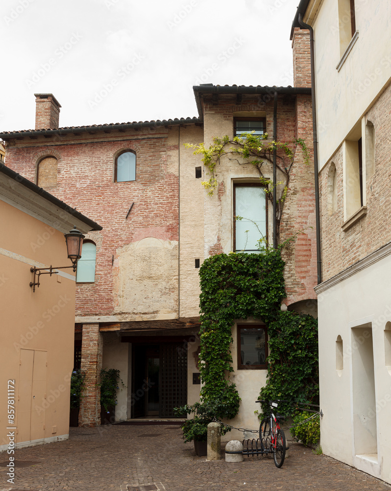 Typical street of Treviso, Italy Typical street of Treviso, Italy