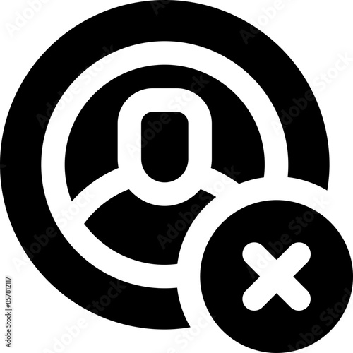 remove user icon. vector glyph icon for your website, mobile, presentation, and logo design.