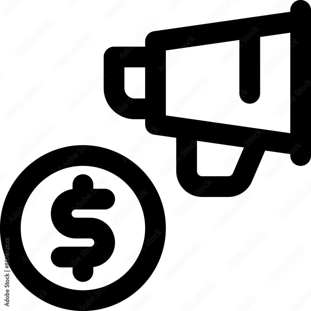 budget marketing icon. vector line icon for your website, mobile, presentation, and logo design. budget marketing icon. vector line icon for your website, mobile, presentation, and logo design.