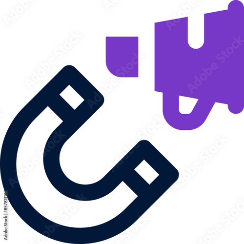 attract marketing icon. vector dual tone icon for your website, mobile, presentation, and logo design.