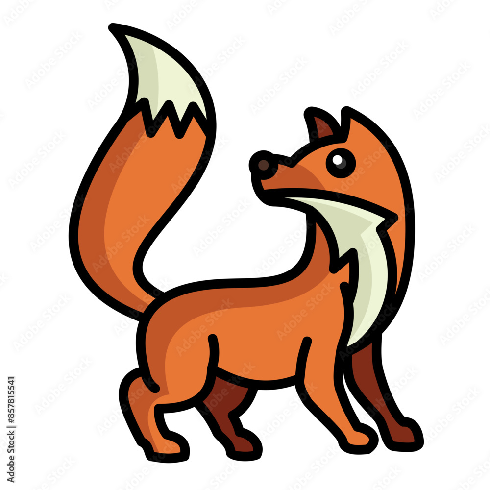 Obraz premium Red Fox Icon