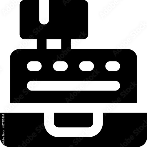 cashier machine icon. vector glyph icon for your website, mobile, presentation, and logo design.