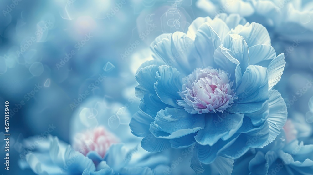 Delicate Blue Peony with Soft Focus Delicate Blue Peony with Soft Focus