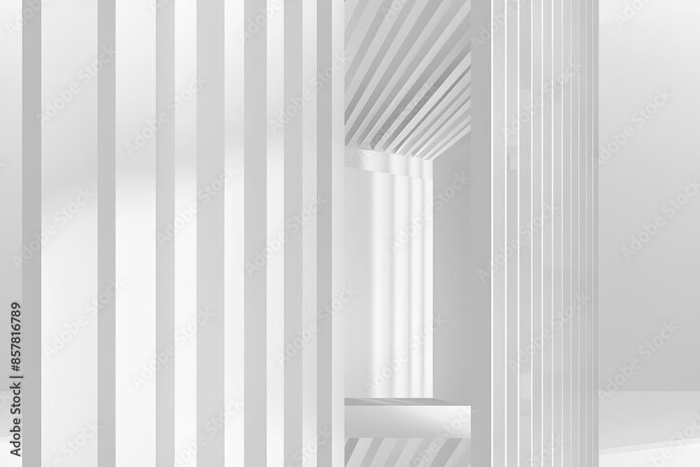Fototapeta premium White Minimalist Abstract Background created with Generative AI