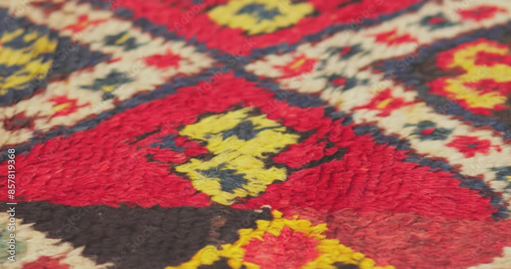 Close-up of ornament and patterns of Samarkand carpets, Uzbekistan. Close-up of ornament and patterns of Samarkand carpets, Uzbekistan.