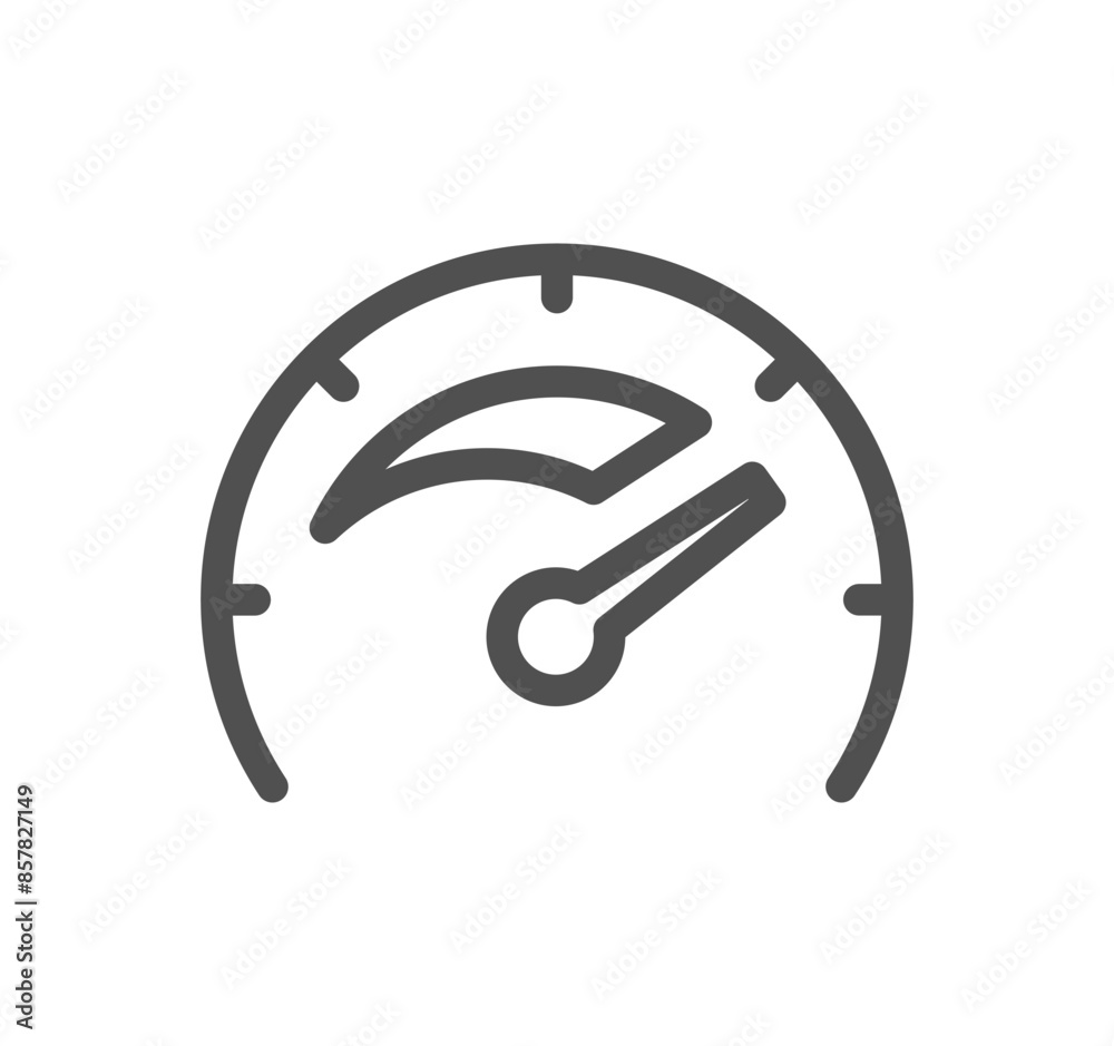 Performance related icon outline and linear vector.