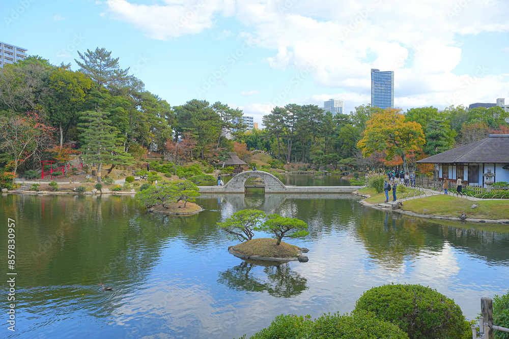 Naklejka premium 縮景園