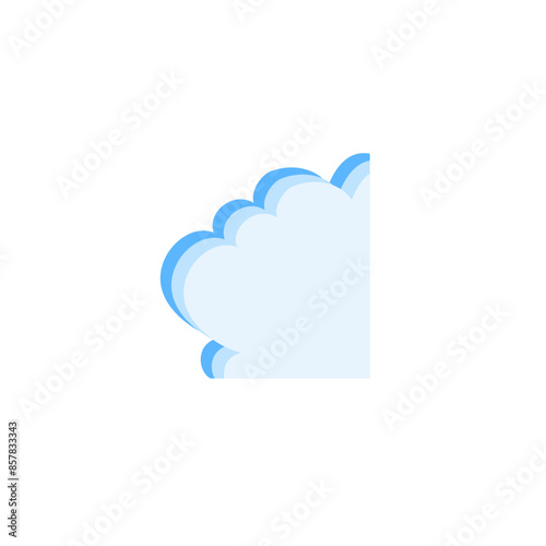 cloud corner border decoration photo