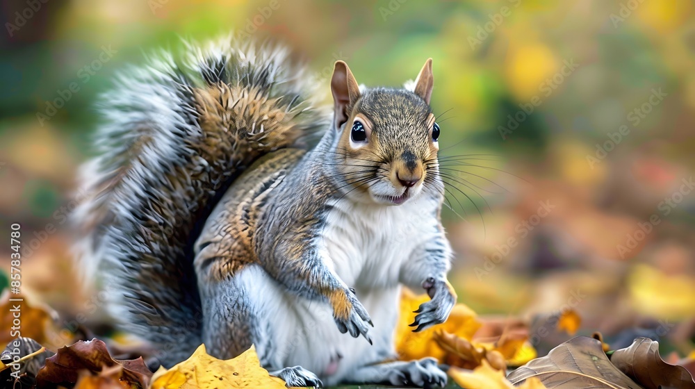 Close up of a cute and curious grey squirrel. Close up of a cute and curious grey squirrel.