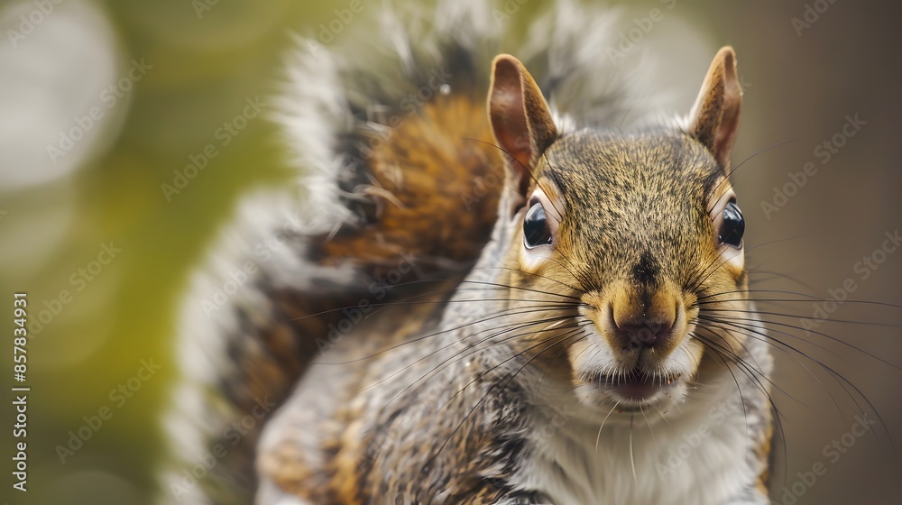Close up of a cute and curious grey squirrel. Close up of a cute and curious grey squirrel.