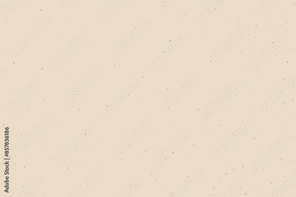 Light cream grain paper texture. Vintage ecru pattern with dots, speckles, specks, flecks, particles. Textured  wallpaper. Natural white grunge surface background. Vector backdrop 