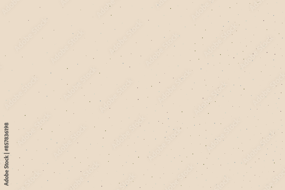 Light cream grain paper texture. Vintage ecru pattern with dots, speckles, specks, flecks, particles. Textured  wallpaper. Natural white grunge surface background. Vector backdrop 