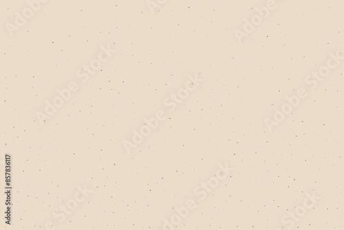 Light cream grain paper texture. Vintage ecru pattern with dots, speckles, specks, flecks, particles. Textured  wallpaper. Natural white grunge surface background. Vector backdrop 