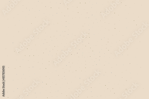Light cream grain paper texture. Vintage ecru pattern with dots, speckles, specks, flecks, particles. Textured wallpaper. Natural white grunge surface background. Vector backdrop 