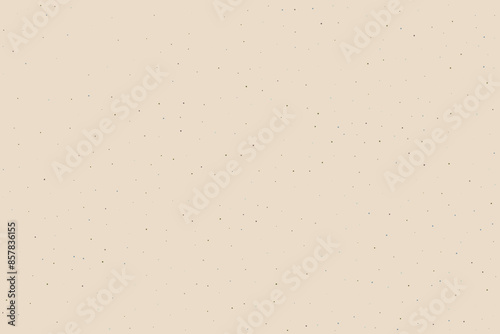 Light cream grain paper texture. Vintage ecru pattern with dots, speckles, specks, flecks, particles. Textured  wallpaper. Natural white grunge surface background. Vector backdrop 