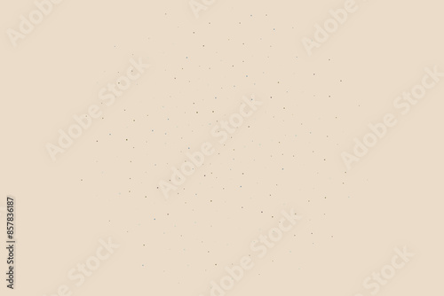Light cream grain paper texture. Vintage ecru pattern with dots, speckles, specks, flecks, particles. Textured  wallpaper. Natural white grunge surface background. Vector backdrop 