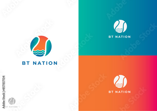 beach and tennisball logo 