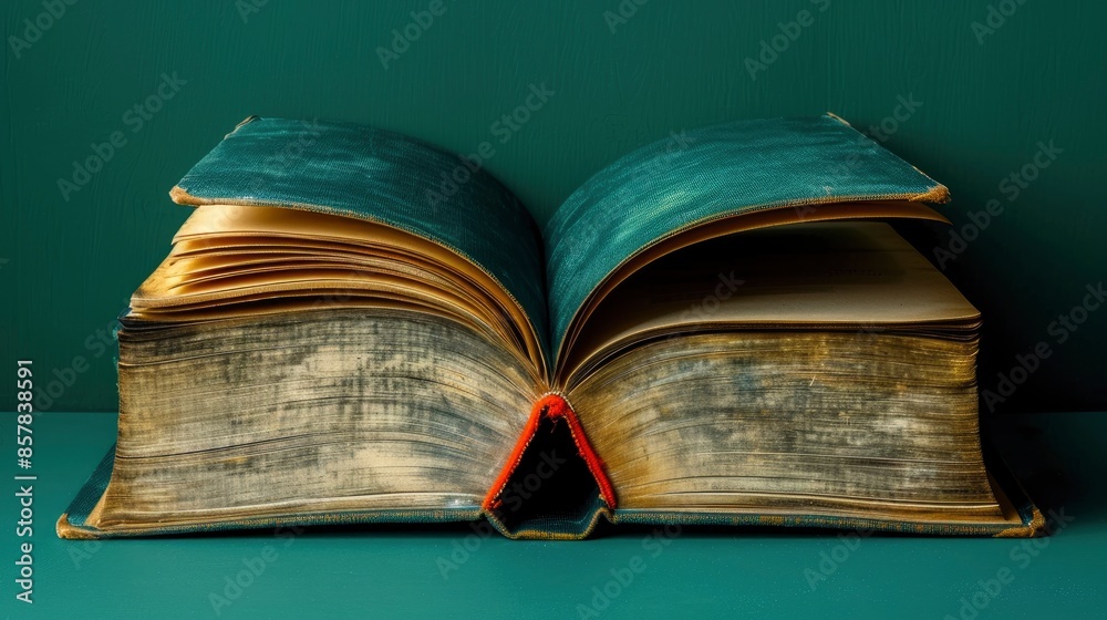 A blue notebook on a white background with red bookmark at the top, in a minimalistic style, aesthetic, in a photo studio, A blue notebook on a white background with red bookmark at the top, in a minimalistic style, aesthetic, in a photo studio,