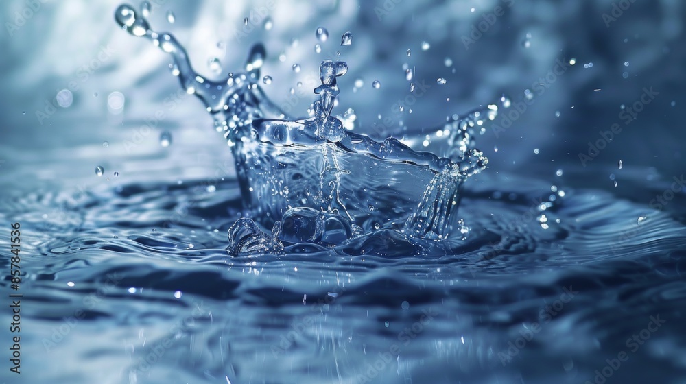 Water Splashing with Droplets Water Splashing with Droplets